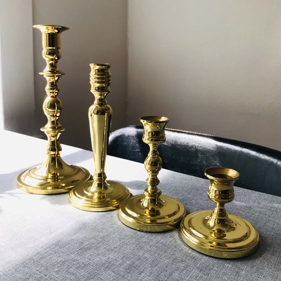 SOLD - Baldwin Brass Candle Sticks - Picture 2 of 3
